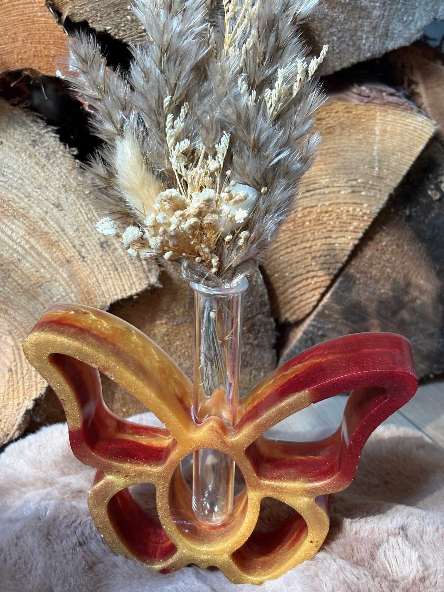 Aufsteller Schmetterling mit Vase