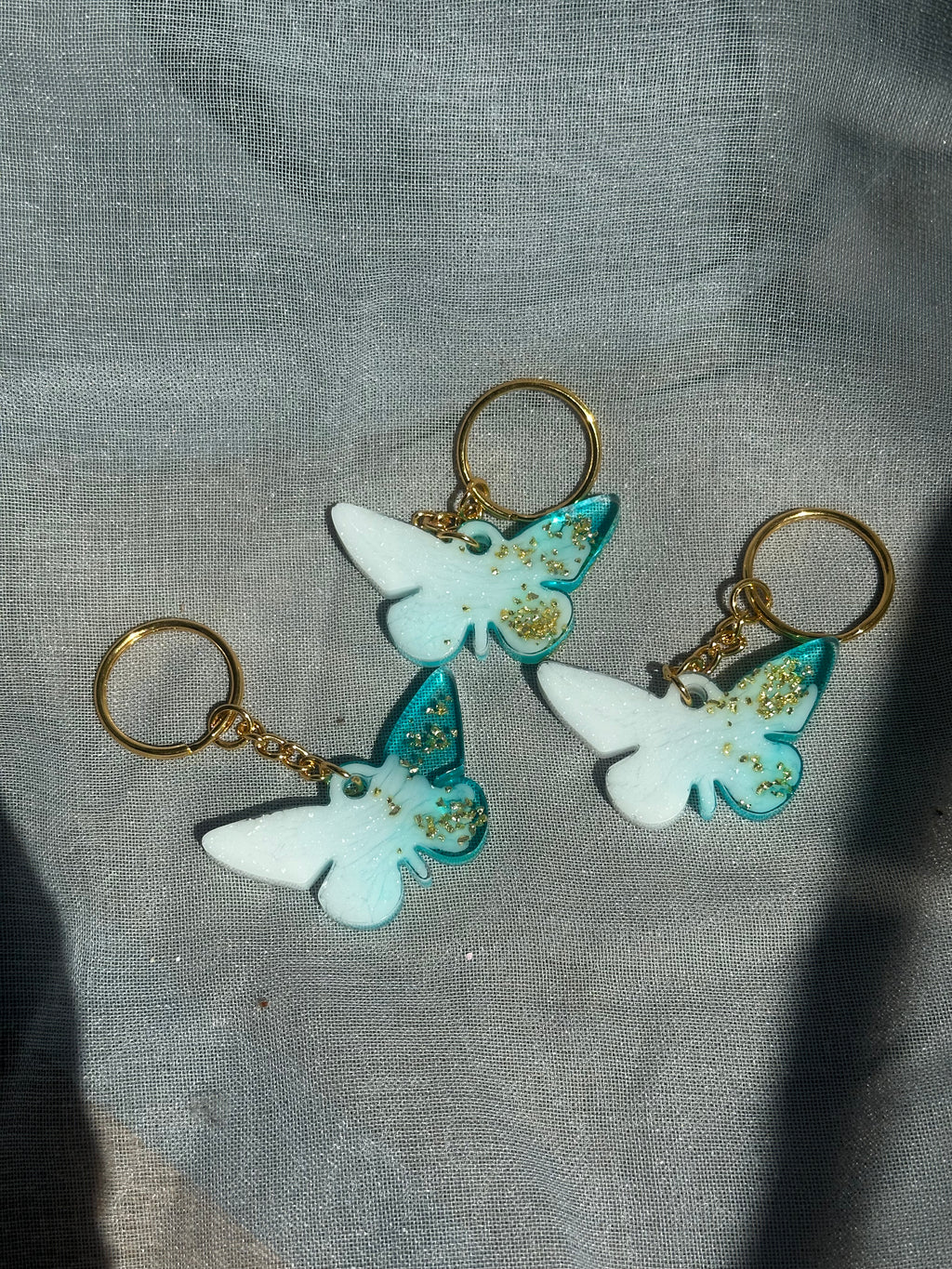 Epoxidharz Schlüsselanhänger Schmetterling