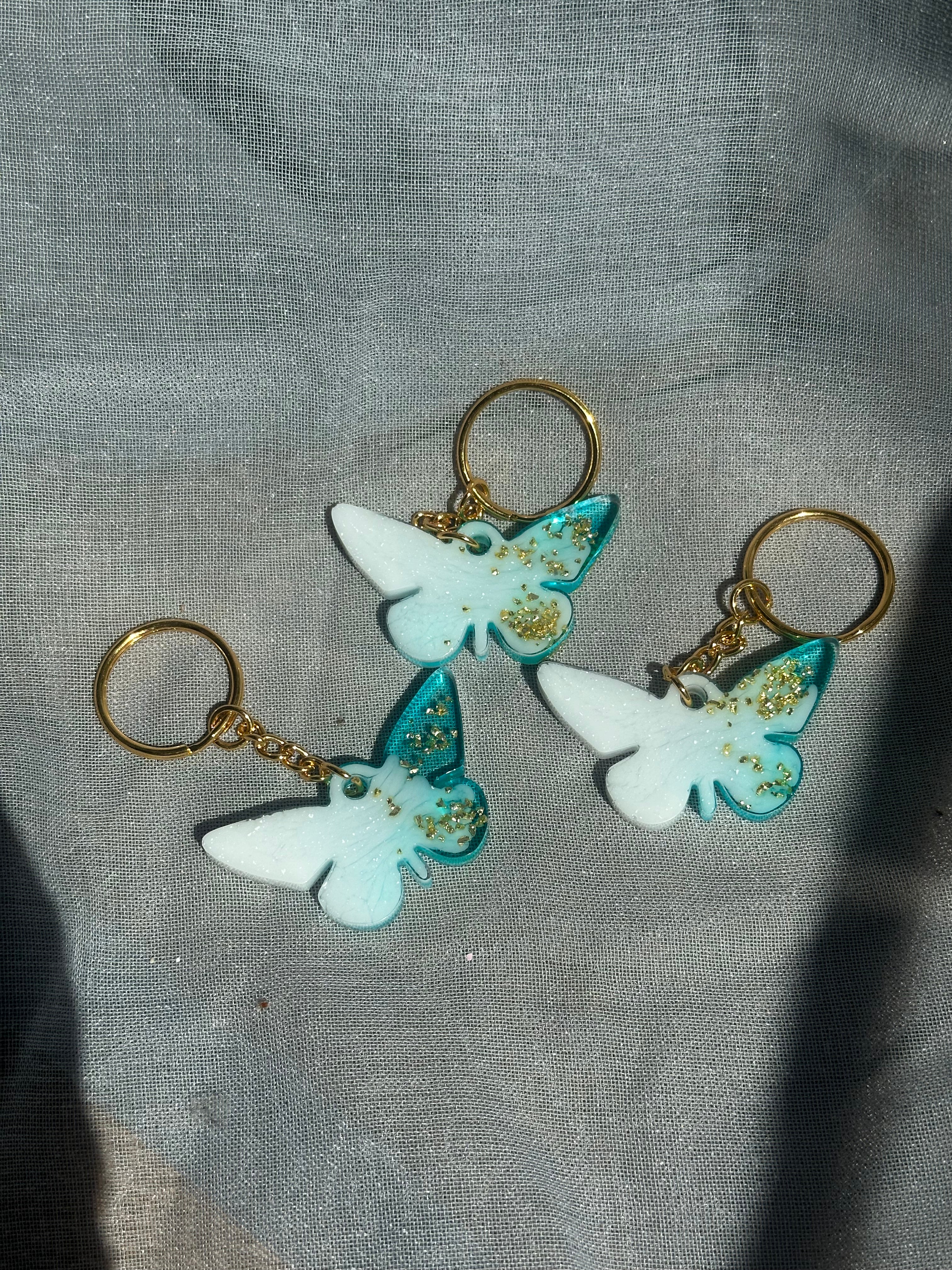Epoxidharz Schlüsselanhänger Schmetterling