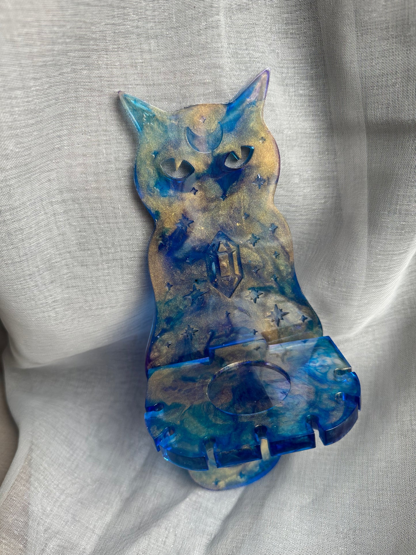 Resin Teelichthalter Katze (Wand)