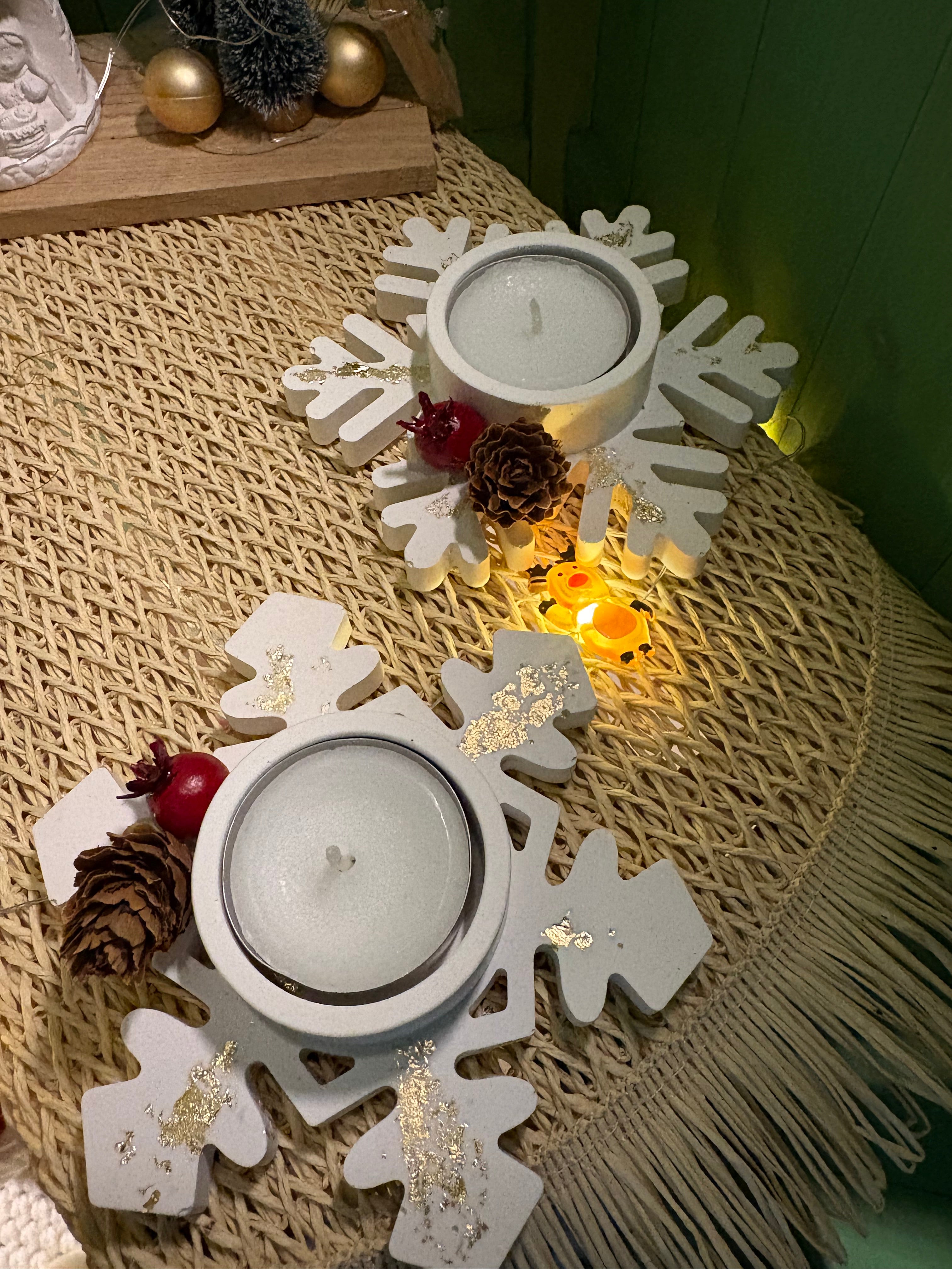 Teelichthalter Schneeflocke
