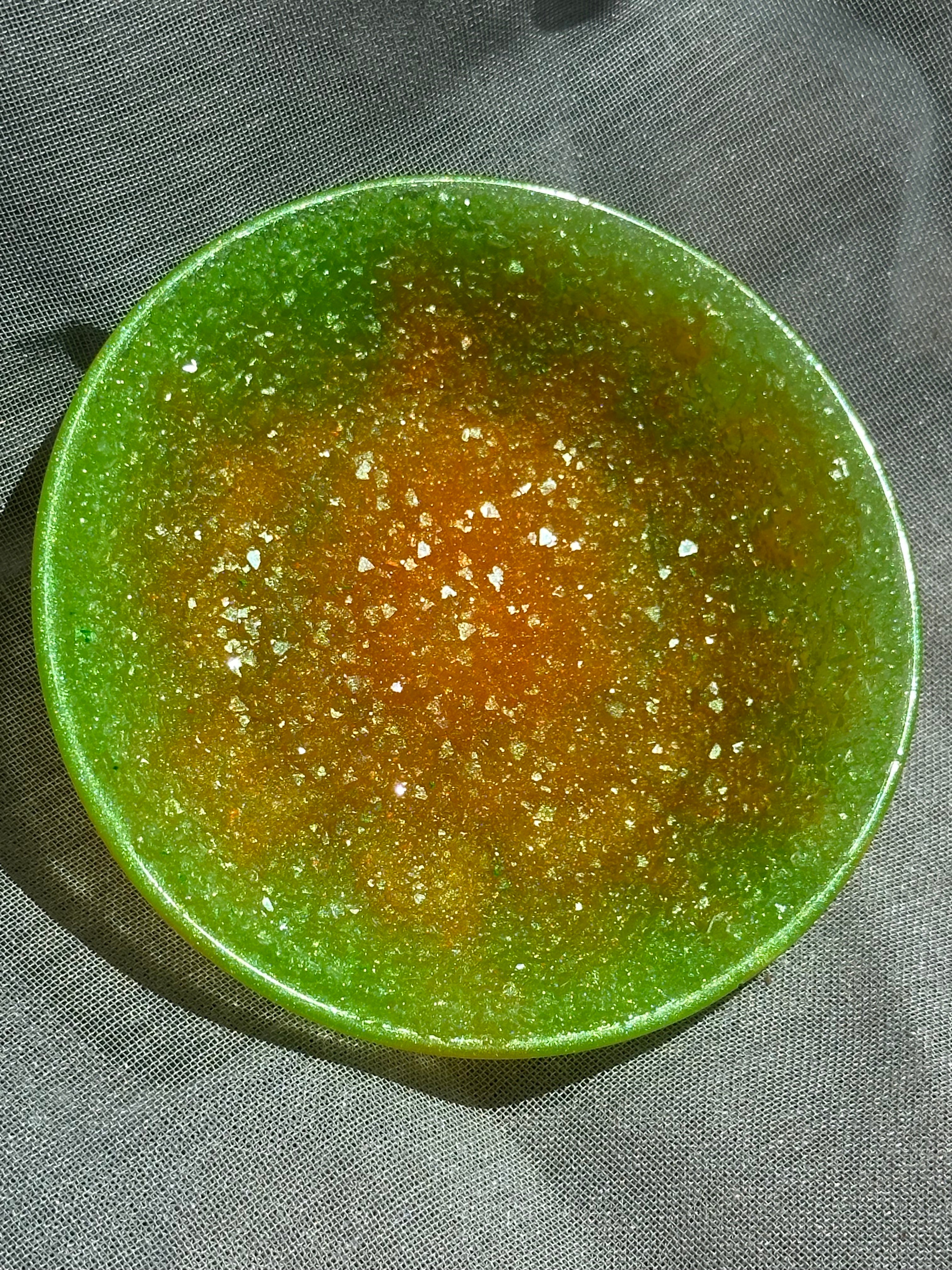 Glitzerschale aus Epoxidharz, verschiedene Farben