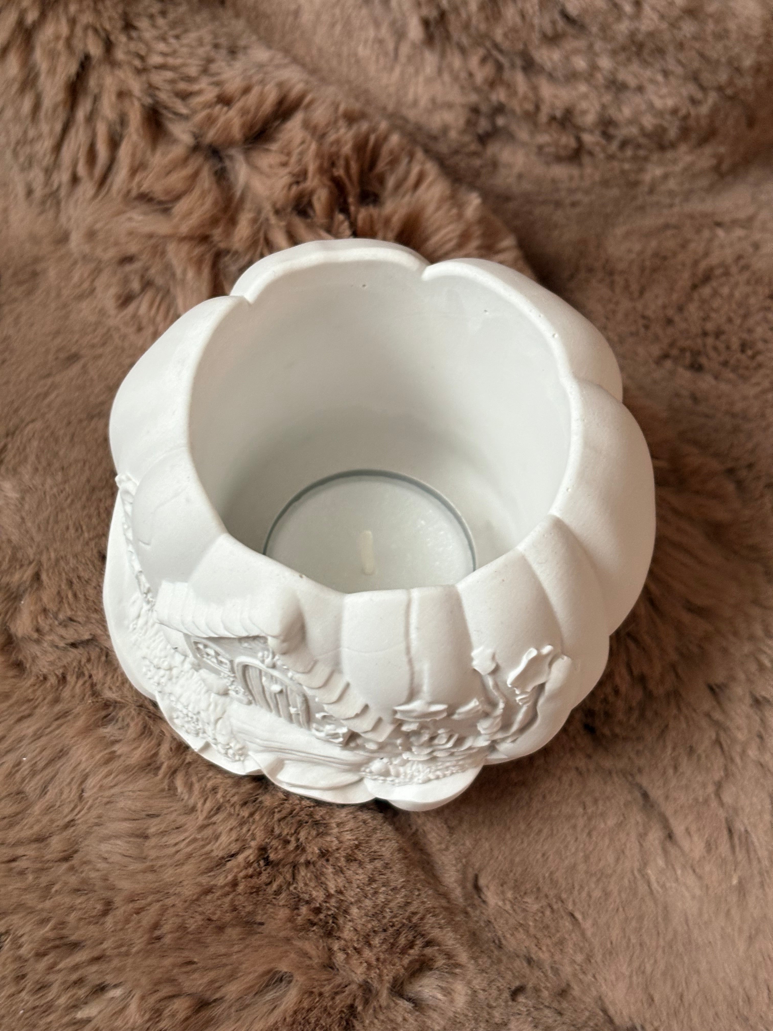 Topf aus Keraflott für Kunstblumen oder Teelichter