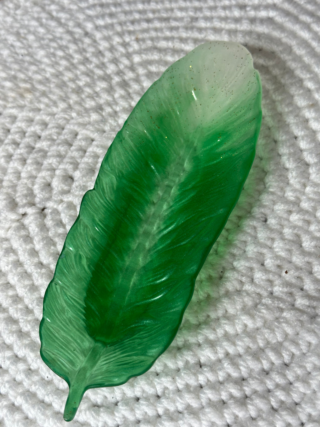Epoxidharz Schmuckschale Feder