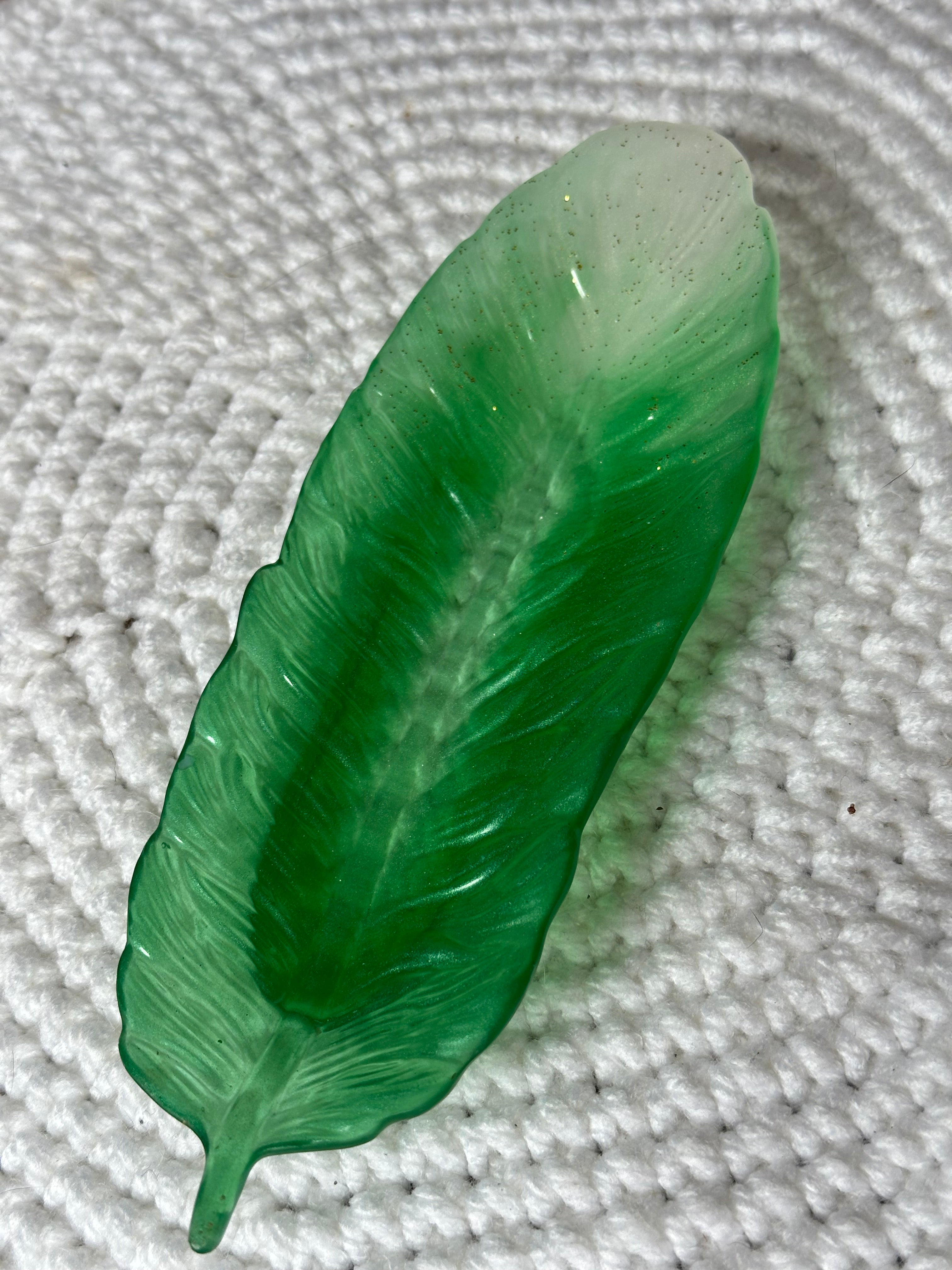Epoxidharz Schmuckschale Feder