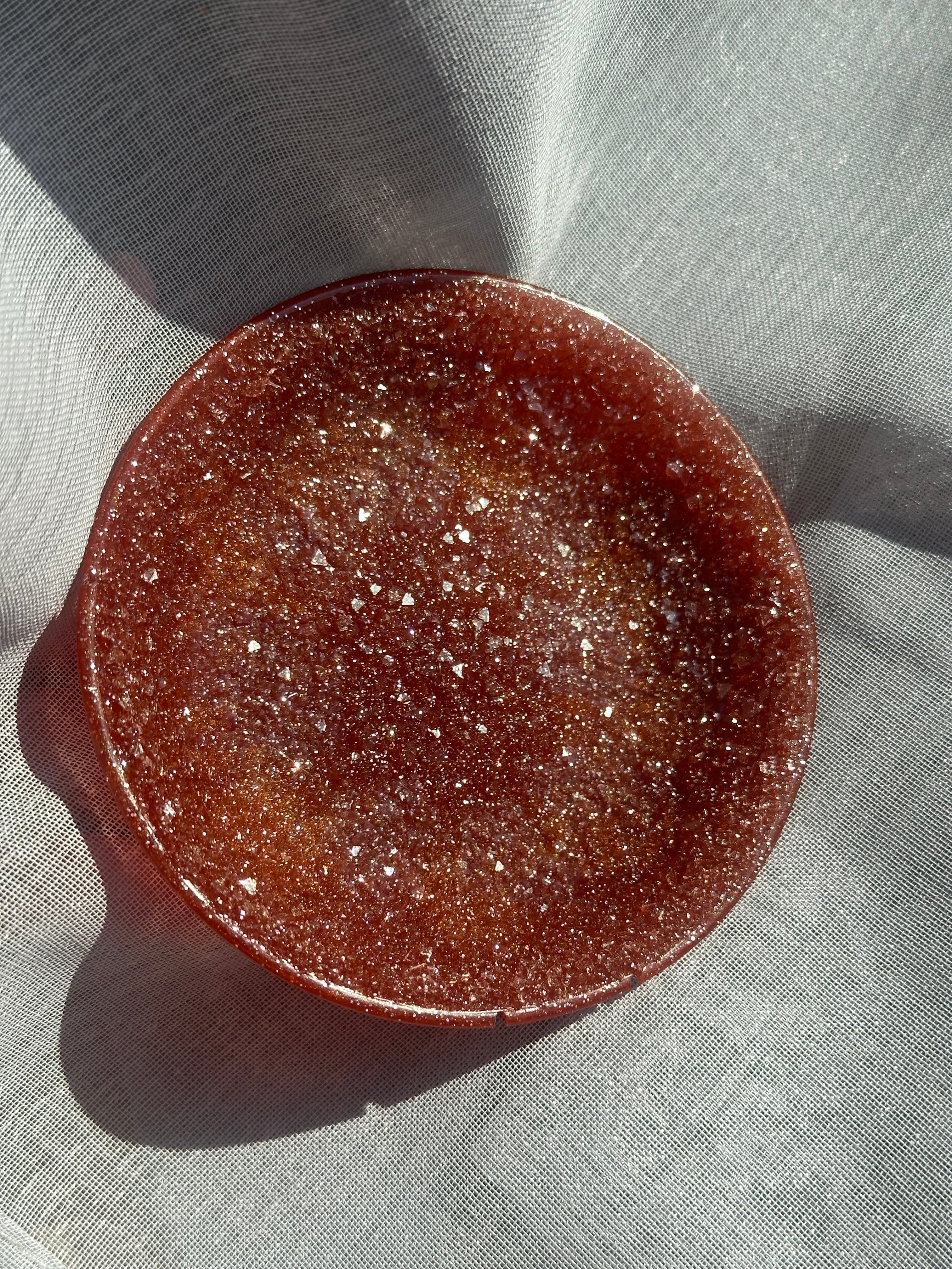 Glitzerschale aus Epoxidharz, verschiedene Farben