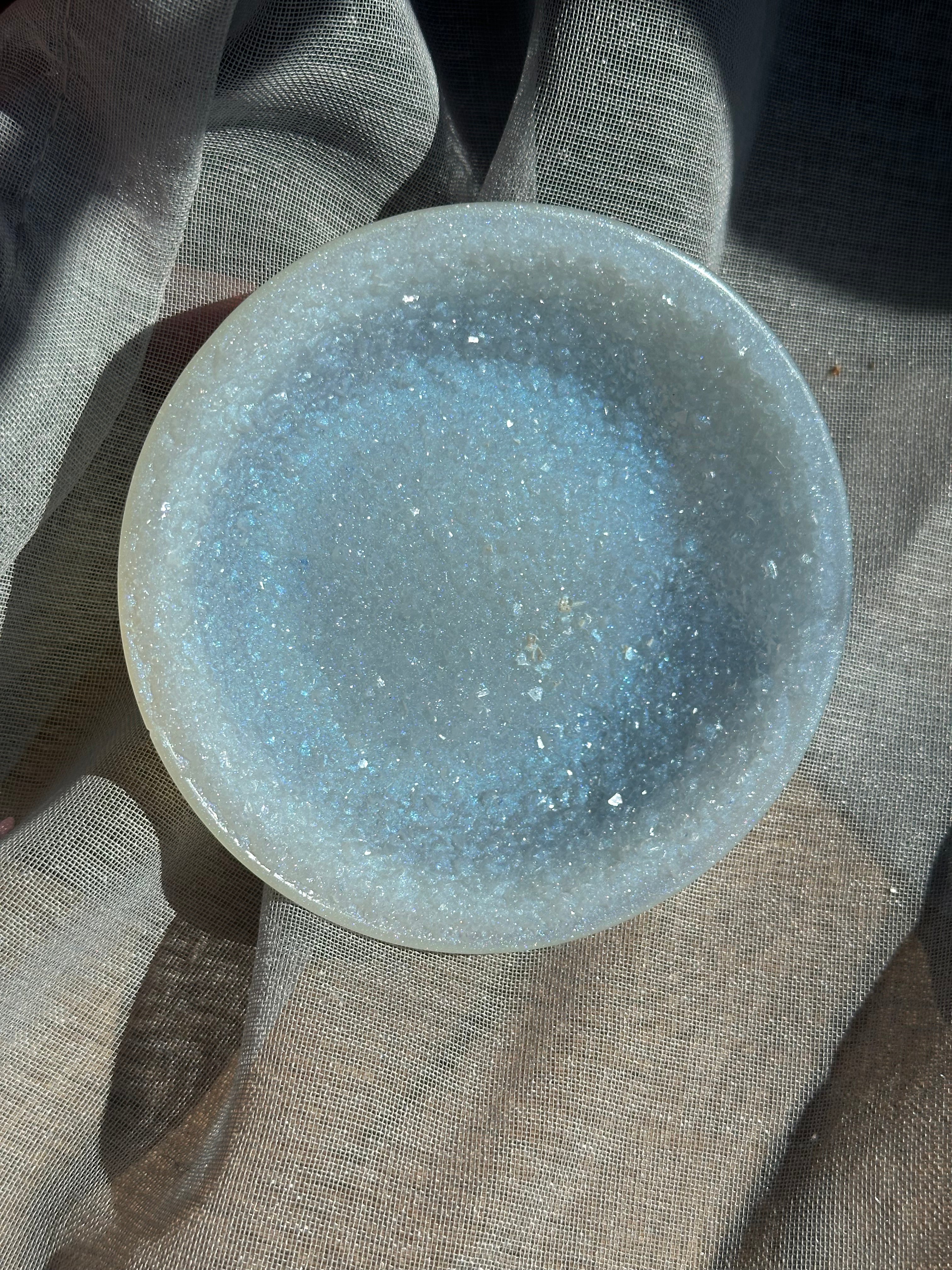 Glitzerschale aus Epoxidharz, verschiedene Farben