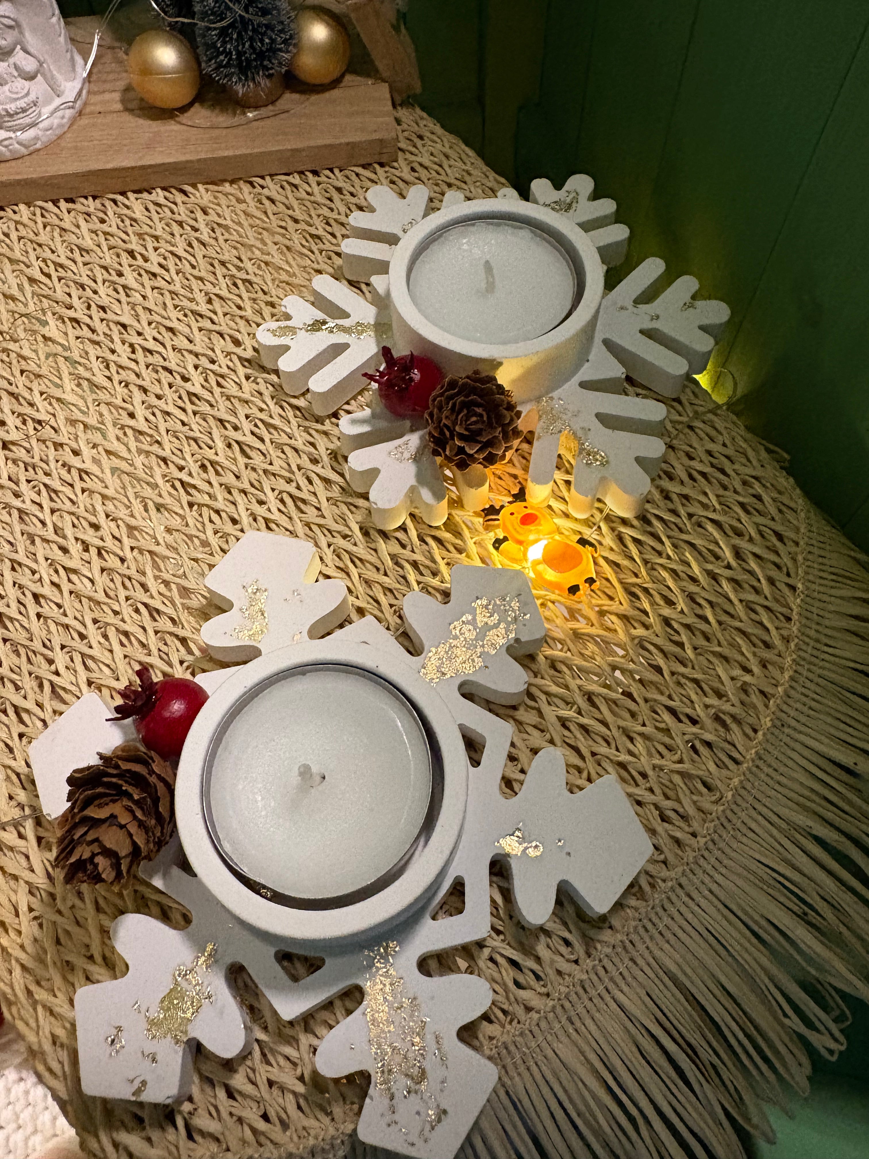 Teelichthalter Schneeflocke