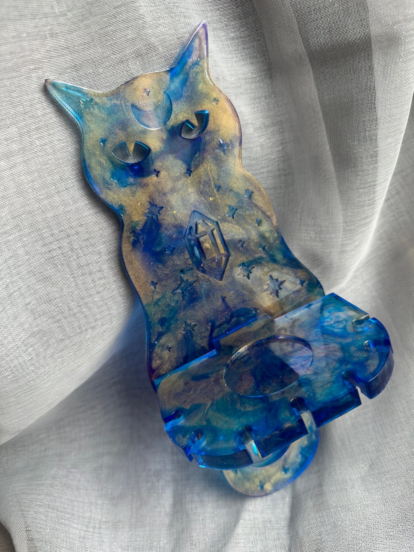 Resin Teelichthalter Katze (Wand)