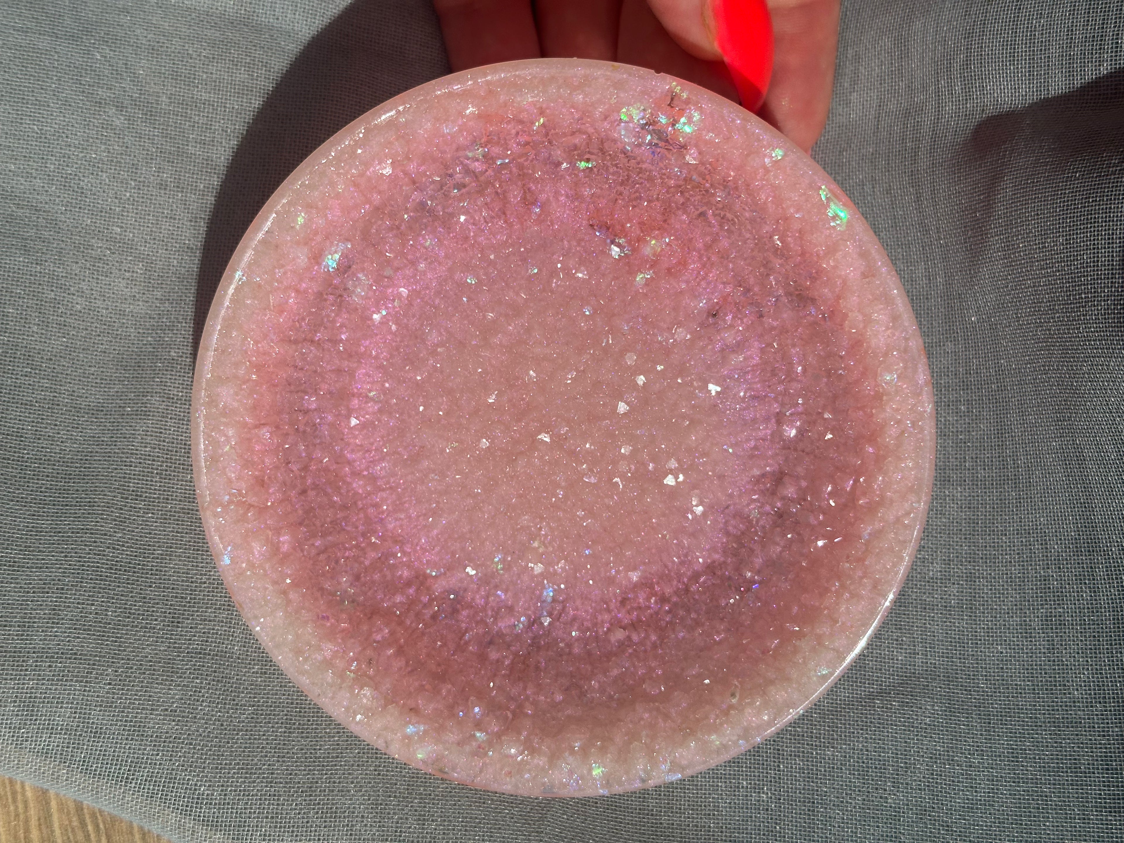 Glitzerschale aus Epoxidharz, verschiedene Farben
