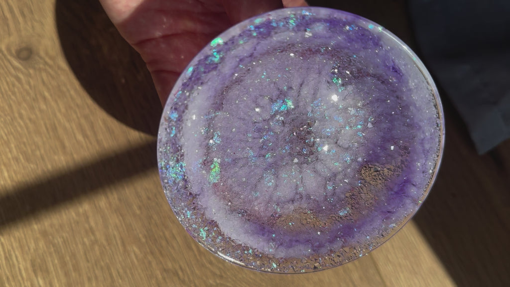 Glitzerschale aus Epoxidharz, verschiedene Farben