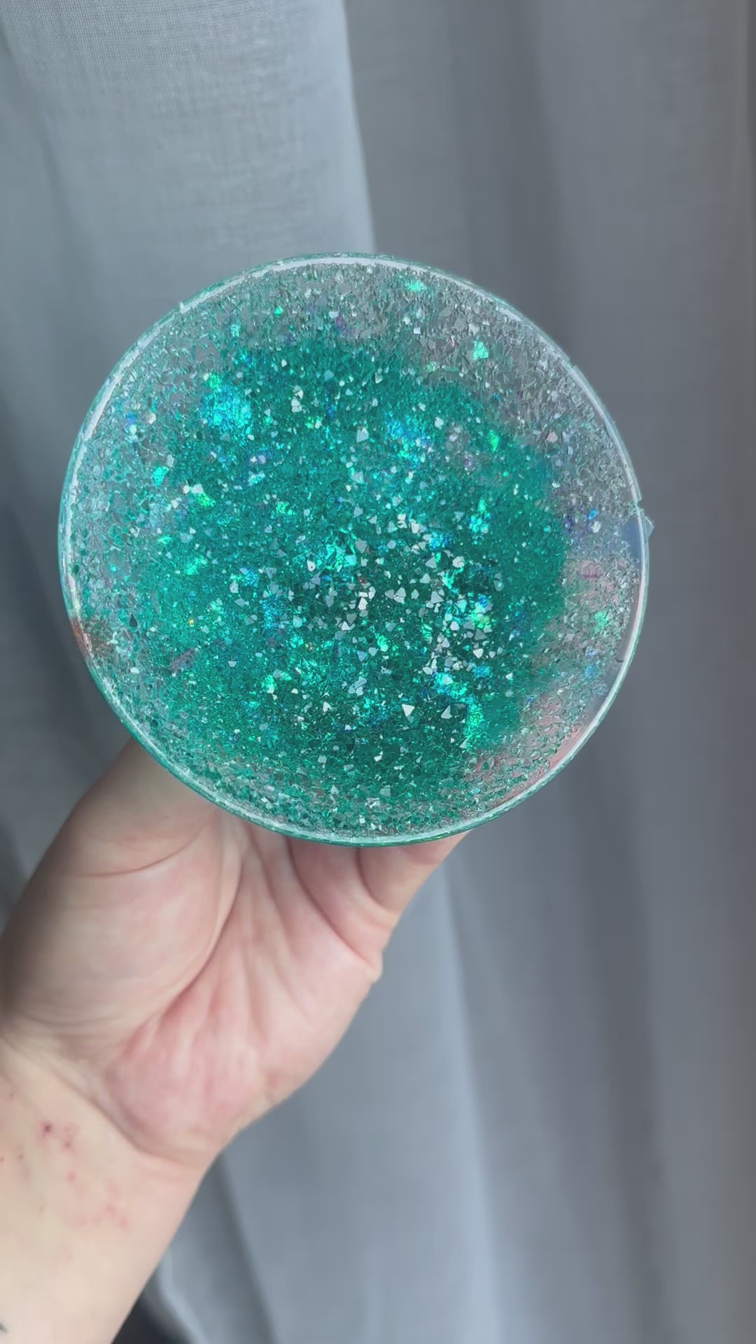 Glitzerschale aus Epoxidharz, verschiedene Farben