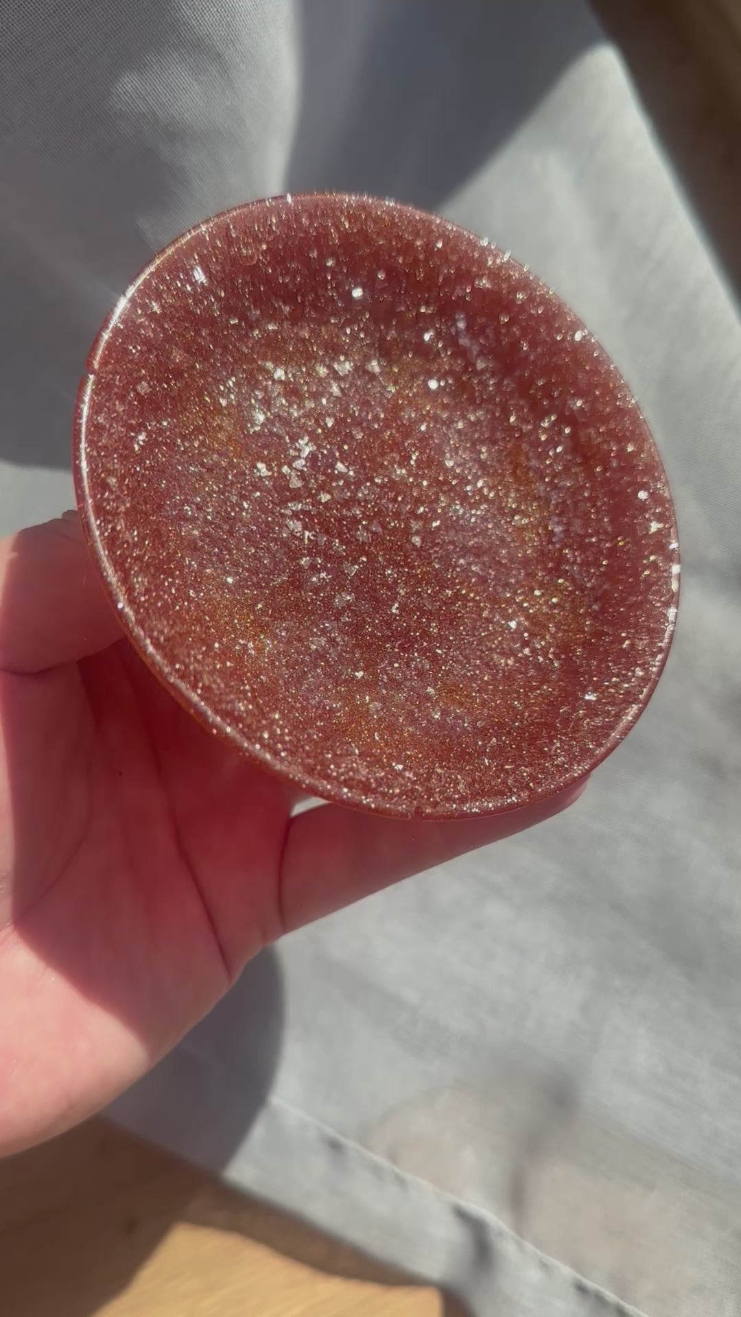 Glitzerschale aus Epoxidharz, verschiedene Farben